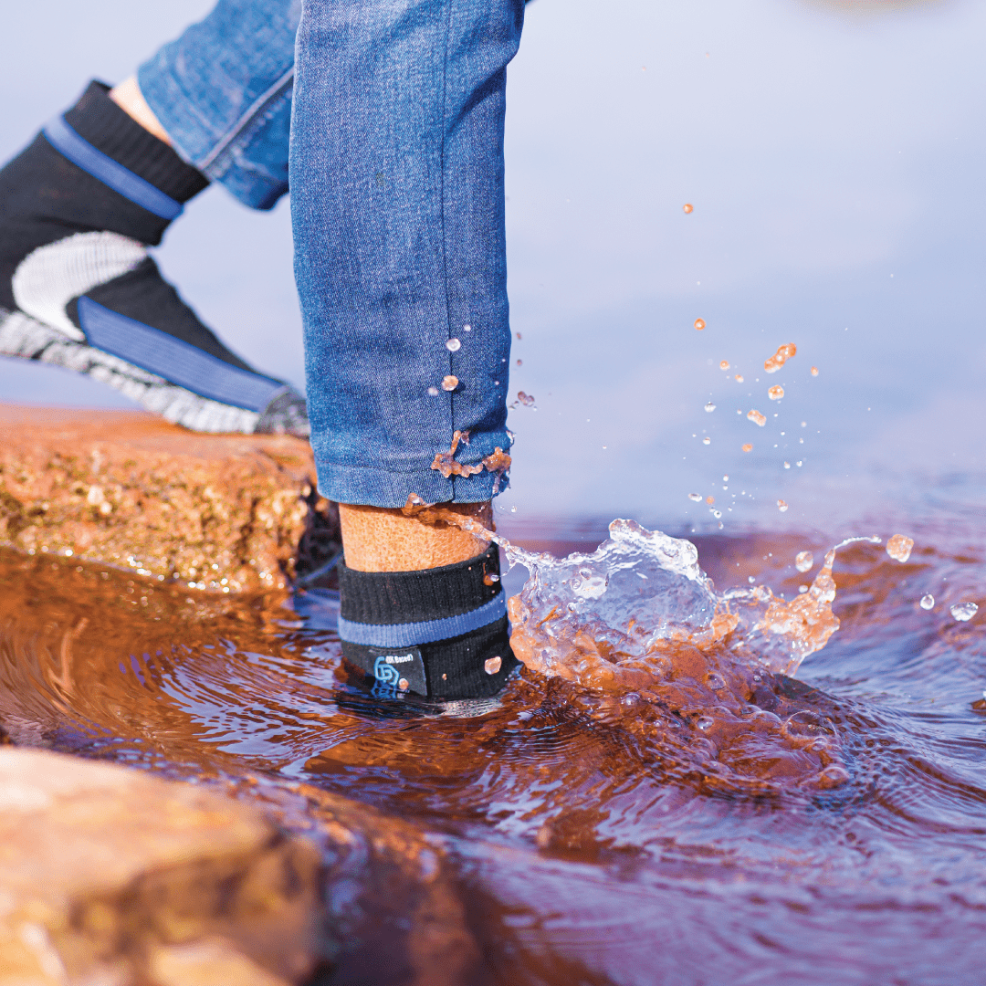 Get Dressed waterproof socks with triple-layer protection—designed for outdoor adventures, hiking, and wudhu. Breathable, durable, and fully waterproof for all-weather comfort.