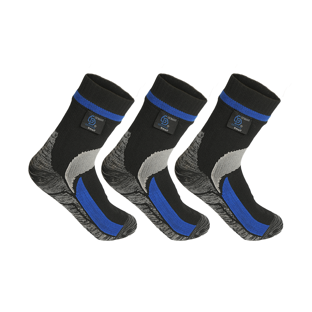 Get Dressed waterproof socks with triple-layer protection—designed for outdoor adventures, hiking, and wudhu. Breathable, durable, and fully waterproof for all-weather comfort.